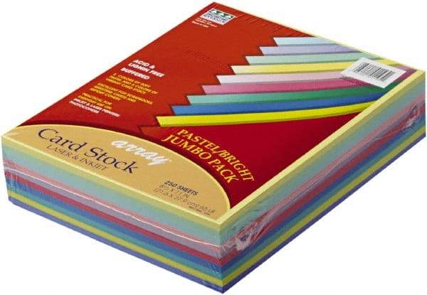 Pacon - 8-1/2" x 11" Assorted Colors Colored Copy Paper - Use with Copiers,Inkjet Printers,Laser Printers,Typewriters - Apex Tool & Supply