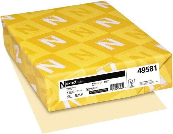 Neenah Paper - 8-1/2" x 11" Ivory Copy Paper - Use with Laser Printers, Copiers, Inkjet Printers - Apex Tool & Supply