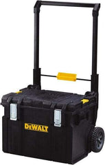 DeWALT - 2 Piece, Black/Yellow Wheeled Tool Box - 18-3/4" Deep x 38-7/8" High x 23-3/8" Wide, Removable Tray - Apex Tool & Supply