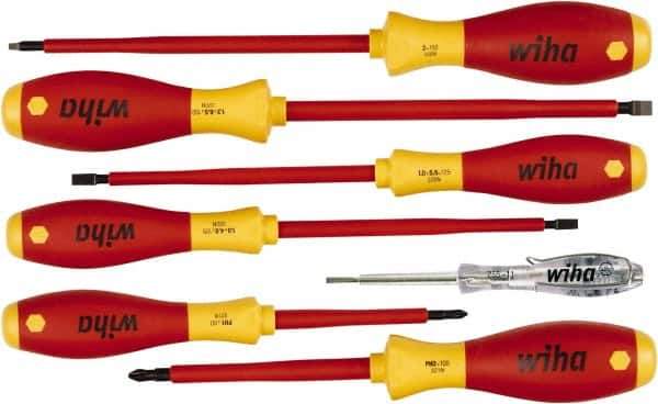 Wiha - 7 Piece Phillips, Slotted & Square Screwdriver Set - Comes in Box - Apex Tool & Supply