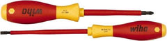Wiha - 2 Piece Insulated Slotted & Phillips Screwdriver Set - Comes in Vinyl Pouch - Apex Tool & Supply
