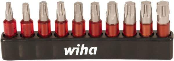 Wiha - 10 Piece 1/4" Drive Impact Torx Bit Socket Set - T10 to T40 Torx - Apex Tool & Supply
