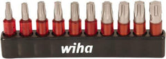 Wiha - 10 Piece 1/4" Drive Impact Torx Bit Socket Set - T10 to T40 Torx - Apex Tool & Supply