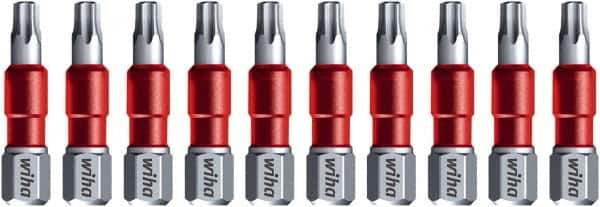 Wiha - T27 Torx Bit - 1/4" Hex Drive, 1-9/64" OAL - Apex Tool & Supply