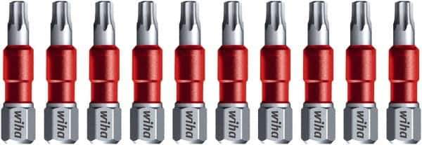 Wiha - T20 Torx Bit - 1/4" Hex Drive, 1-9/64" OAL - Apex Tool & Supply