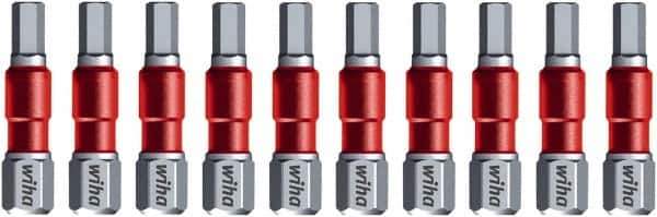 Wiha - 5mm Hex Bit - 1/4" Hex Drive, 1-9/64" OAL - Apex Tool & Supply