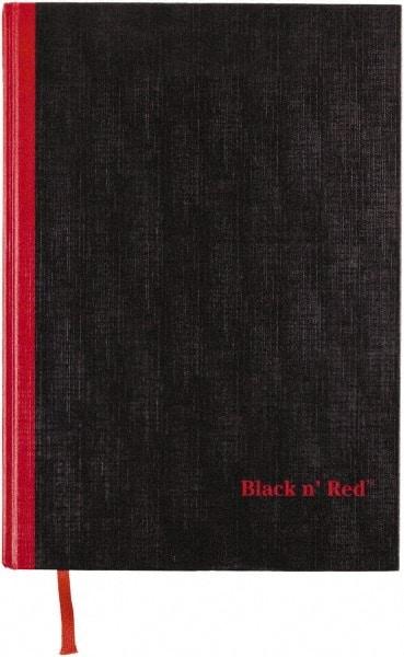 Black n Red - 96 Sheet, 8-1/4 x 11-3/4", Case Bound Notebook - Black - Apex Tool & Supply