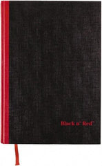 Black n Red - 96 Sheet, 8-1/4 x 11-3/4", Case Bound Notebook - Black - Apex Tool & Supply