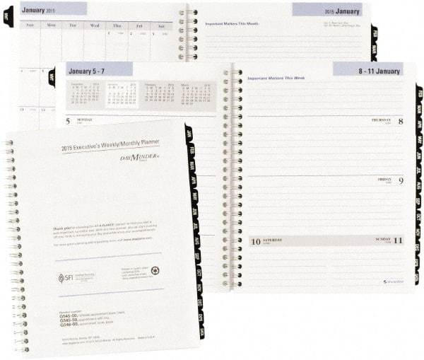 DayMinder - 52 Sheet, 6-7/8 x 8-3/4", Weekly/Monthly Refill - White - Apex Tool & Supply