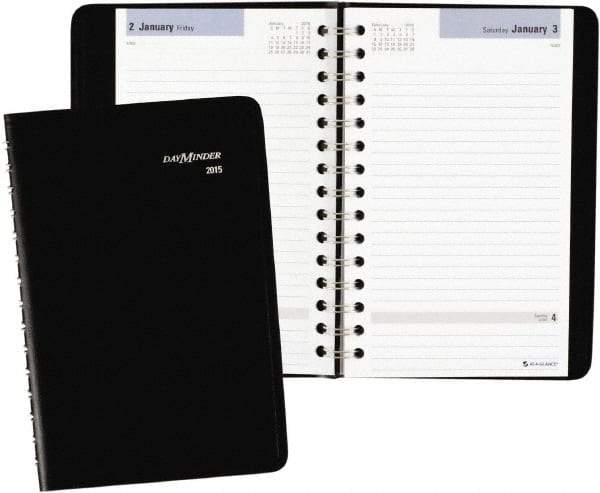 AT-A-GLANCE - 312 Sheet, 4-7/8 x 8", Appointment Book - Black - Apex Tool & Supply