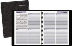 AT-A-GLANCE - 52 Sheet, 6-7/8 x 8-3/4", Appointment Book - Black - Apex Tool & Supply