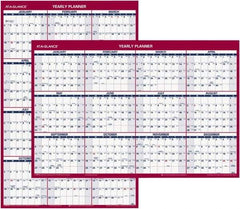 AT-A-GLANCE - 1 Sheet, 24 x 36", Wall Calendar - Blue & Red - Apex Tool & Supply
