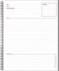 Mead - 80 Sheet, 8-1/4 x 11", Guided Business Notebook - Black - Apex Tool & Supply