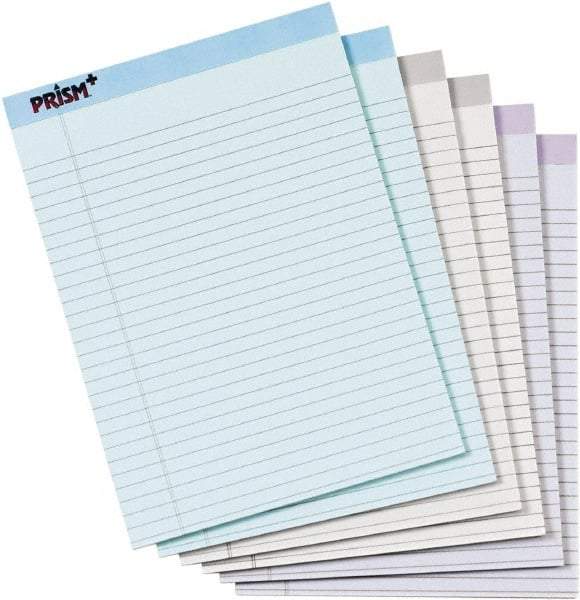 TOPS - 50 Sheet, 8-1/2 x 11-3/4", Legal Pad - Assorted Pastels - Apex Tool & Supply