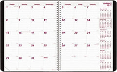 Brownline - 12 Sheet, 8-1/2 x 11", Monthly Planner - Black - Apex Tool & Supply