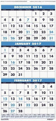 House of Doolittle - 7 Sheet, 12-1/4 x 26", Wall Calendar - Apex Tool & Supply