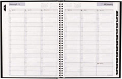 DayMinder - 52 Sheet, 8 x 11", Appointment Book - Black - Apex Tool & Supply