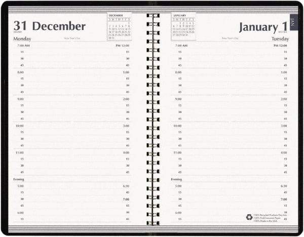 House of Doolittle - 312 Sheet, 5 x 8", Appointment Book - Black - Apex Tool & Supply