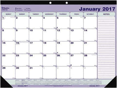 Blueline - 12 Sheet, 21-1/4 x 16", Desk Pad - Blue, White & Green - Apex Tool & Supply