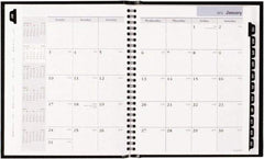 DayMinder - 12 Sheet, 6-7/8 x 8-3/4", Monthly Planner - Black - Apex Tool & Supply