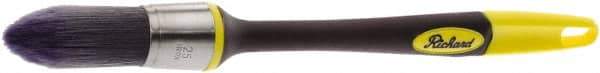Richard - 1" Oval Polyester Trim Brush - 2-1/4" Bristle Length, 7-3/8" Rubber Sash Handle - Apex Tool & Supply