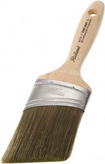 Richard - 3" Oval/Angle Polyester Angular Brush - 3-1/4" Bristle Length, 5-3/4" Wood Sash Handle - Apex Tool & Supply