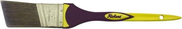 Richard - 1-1/2" Angled Polyester Angular Brush - 2-1/4" Bristle Length, 7-3/8" Rubber Sash Handle - Apex Tool & Supply