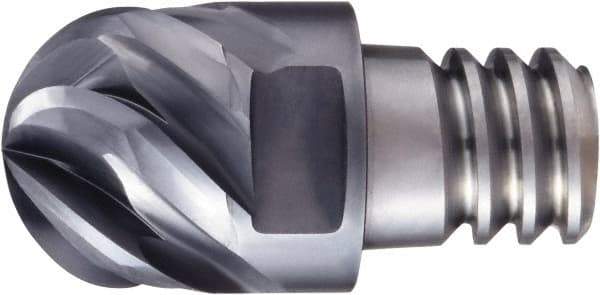 OSG - PXBM Grade XP3320 Carbide Ball Nose Milling Tip Insert - SiC Finish, 4 Flutes, 12mm Cutting Diam, 8.4mm Depth of Cut, 45° Helix - Apex Tool & Supply