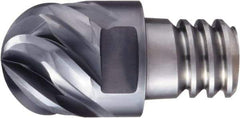 OSG - PXBM Grade XP3320 Carbide Ball Nose Milling Tip Insert - SiC Finish, 6 Flutes, 20mm Cutting Diam, 14mm Depth of Cut, 45° Helix - Apex Tool & Supply