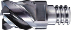 OSG - PXVC Grade XP3225 Carbide Chamfer Milling Tip Insert - Cr Finish, 4 Flutes, 12mm Cutting Diam, 12mm Depth of Cut, 45/48° Helix - Apex Tool & Supply