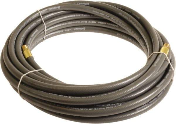 Continental ContiTech - 1/4" ID x 0.45" OD 50' Long Multipurpose Air Hose - MNPT x MNPT Ends, 300 Working psi, -10 to 158°F, 1/4" Fitting, Gray - Apex Tool & Supply