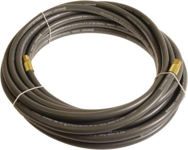 Continental ContiTech - 3/8" ID x 0.6" OD 25' Long Multipurpose Air Hose - MNPT x FNPT Ends, 300 Working psi, -10 to 158°F, 1/4" Fitting, Gray - Apex Tool & Supply