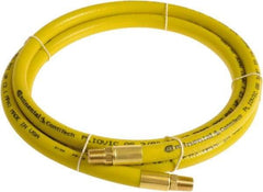 Continental ContiTech - 1/4" ID x 0.45" OD 5' Long Multipurpose Air Hose - MNPT x MNPT Ends, 300 Working psi, -10 to 158°F, 1/4" Fitting, Yellow - Apex Tool & Supply