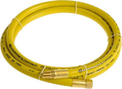 Continental ContiTech - 3/8" ID x 0.6" OD 5' Long Multipurpose Air Hose - MNPT x FNPT Ends, 300 Working psi, -10 to 158°F, 1/4" Fitting, Yellow - Apex Tool & Supply