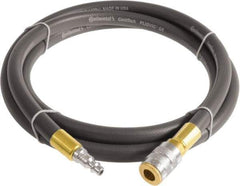 Continental ContiTech - 3/4" ID x 1.11" OD 20' Long Multipurpose Air Hose - Industrial Interchange Safety Coupler x Male Plug Ends, 250 Working psi, -10 to 158°F, 3/4" Fitting, Gray - Apex Tool & Supply