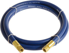Continental ContiTech - 3/8" ID x 0.6" OD 3' Long Multipurpose Air Hose - FNPT x FNPT Ends, 300 Working psi, -10 to 158°F, 1/4" Fitting, Blue - Apex Tool & Supply