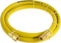 Continental ContiTech - 1/4" ID x 0.45" OD 20' Long Multipurpose Air Hose - MNPT x FNPT Ends, 300 Working psi, -10 to 158°F, 1/4" Fitting, Yellow - Apex Tool & Supply
