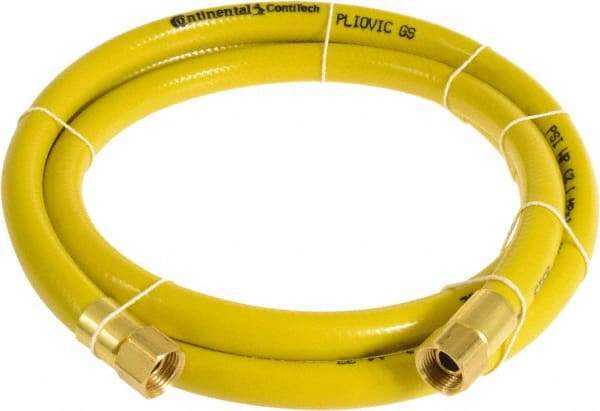 Continental ContiTech - 1/4" ID x 0.45" OD 15' Long Multipurpose Air Hose - FNPT x FNPT Ends, 300 Working psi, -10 to 158°F, 1/4" Fitting, Yellow - Apex Tool & Supply