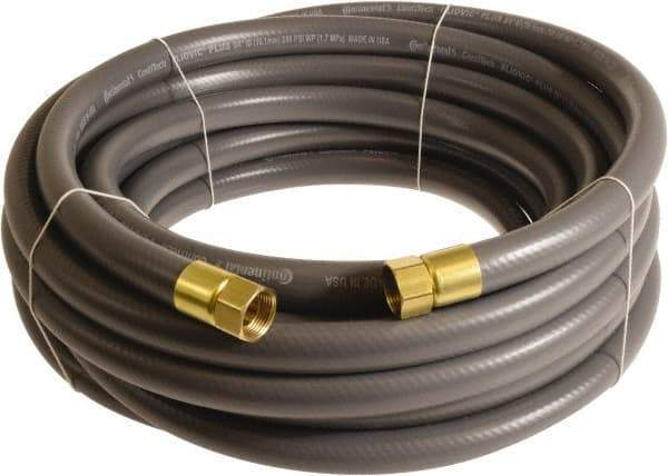 Continental ContiTech - 3/4" ID x 1.11" OD 50' Long Multipurpose Air Hose - FNPT x FNPT Ends, 250 Working psi, -10 to 158°F, 3/4" Fitting, Gray - Apex Tool & Supply