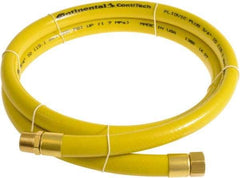 Continental ContiTech - 3/4" ID x 1.11" OD 10' Long Multipurpose Air Hose - MNPT x FNPT Ends, 250 Working psi, -10 to 158°F, 3/4" Fitting, Yellow - Apex Tool & Supply