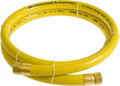 Continental ContiTech - 3/4" ID x 1.11" OD 10' Long Multipurpose Air Hose - FNPT x FNPT Ends, 250 Working psi, -10 to 158°F, 3/4" Fitting, Yellow - Apex Tool & Supply