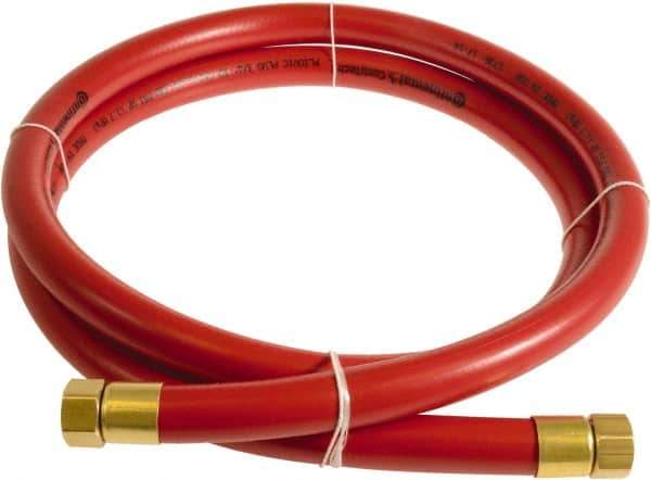 Continental ContiTech - 3/4" ID x 1.11" OD 5' Long Multipurpose Air Hose - FNPT x FNPT Ends, 250 Working psi, -10 to 158°F, 3/4" Fitting, Red - Apex Tool & Supply