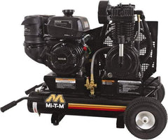 MI-T-M - 9.59 hp, 17.2 CFM, 175 Max psi, Two Stage Portable Fuel Air Compressor - Kohler CH395 OHV Engine - Apex Tool & Supply