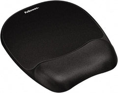 FELLOWES - Black Mouse Pad/Wrist Rest - Use with Computer, Laptop - Apex Tool & Supply