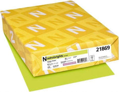 Neenah Paper - 8-1/2" x 11" Vulcan Green Colored Copy Paper - Use with Inkjet Printers, Laser Printers, Copiers - Apex Tool & Supply