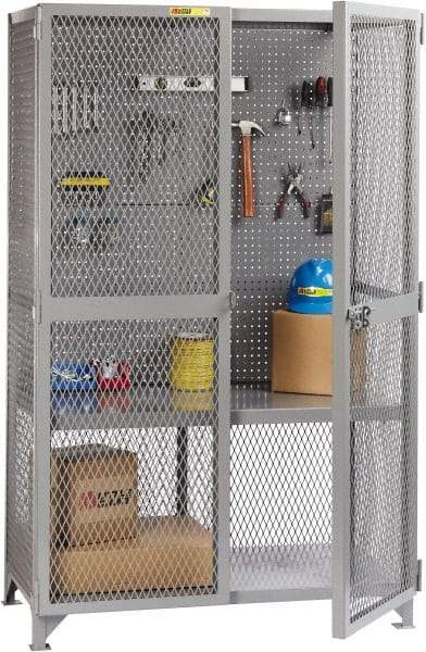 Little Giant - 1 Shelf Visible Storage Cabinet - Steel, 49" Wide x 33" Deep x 78" High, Gray - Apex Tool & Supply