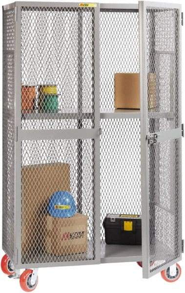 Little Giant - 1 Shelf Visible Storage Cabinet - Steel, 49" Wide x 33" Deep x 81" High, Gray - Apex Tool & Supply