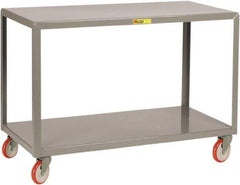 Little Giant - Mobile Table - Steel, Fixed Leg, Gray, 72" Long x 30" Deep x 34" High - Apex Tool & Supply