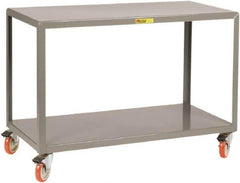 Little Giant - Mobile Table - Steel, Fixed Leg, Gray, 32" Long x 18" Deep x 34" High - Apex Tool & Supply