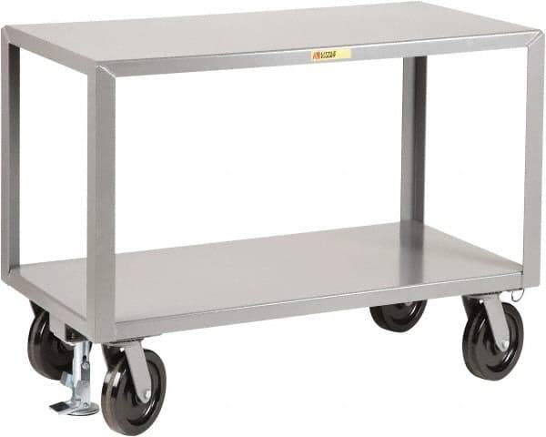 Little Giant - Mobile Workbench - Steel, Fixed Leg, Gray, 60" Long x 30" Deep x 36" High - Apex Tool & Supply